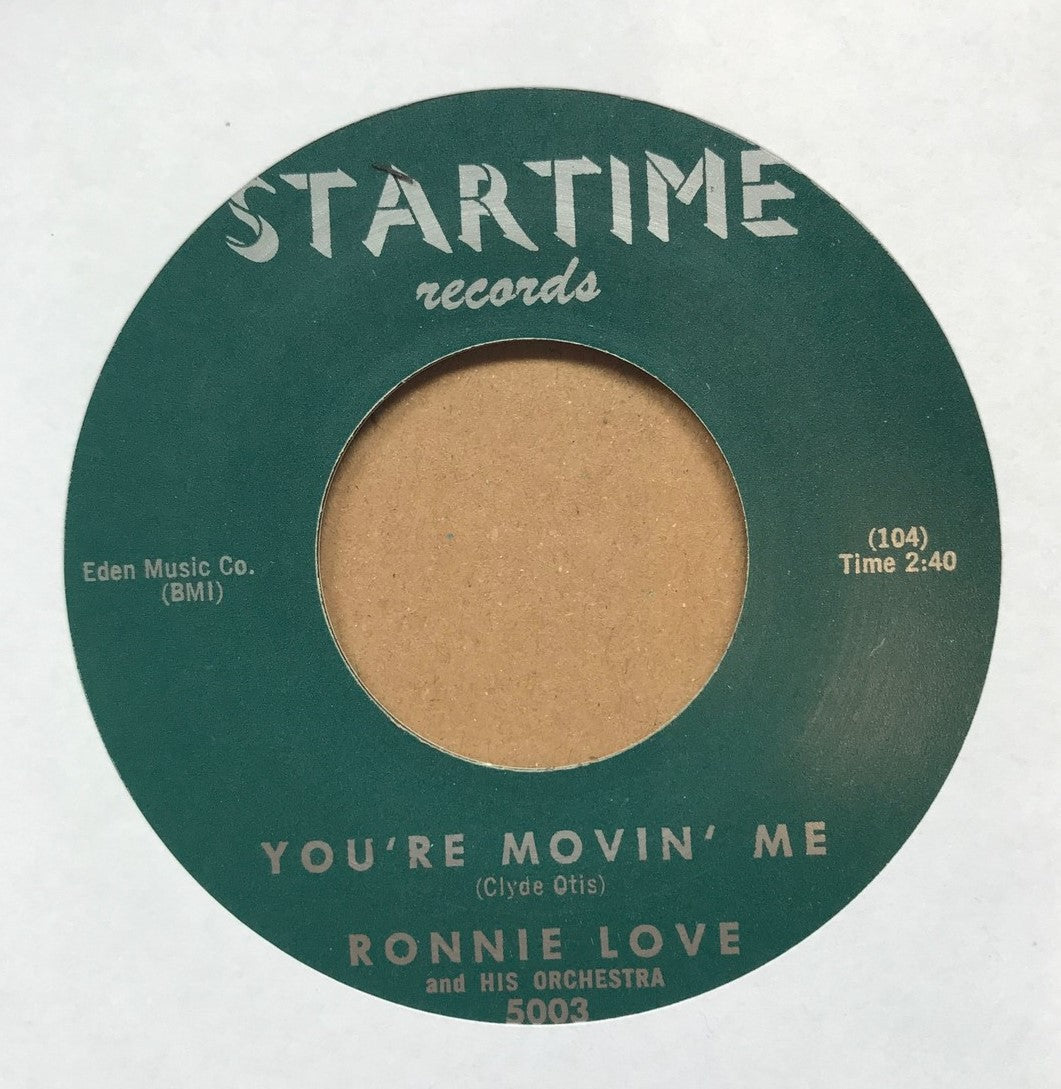 Single - Ronnie Love - Shakin' And A Breakin'; You're Movin' Me