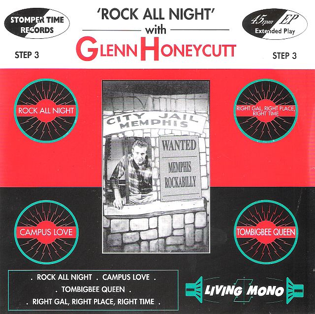 Single - Glenn Honeycutt - Rock All Night, Right Gal, Right Place, Right Me, Campus Love