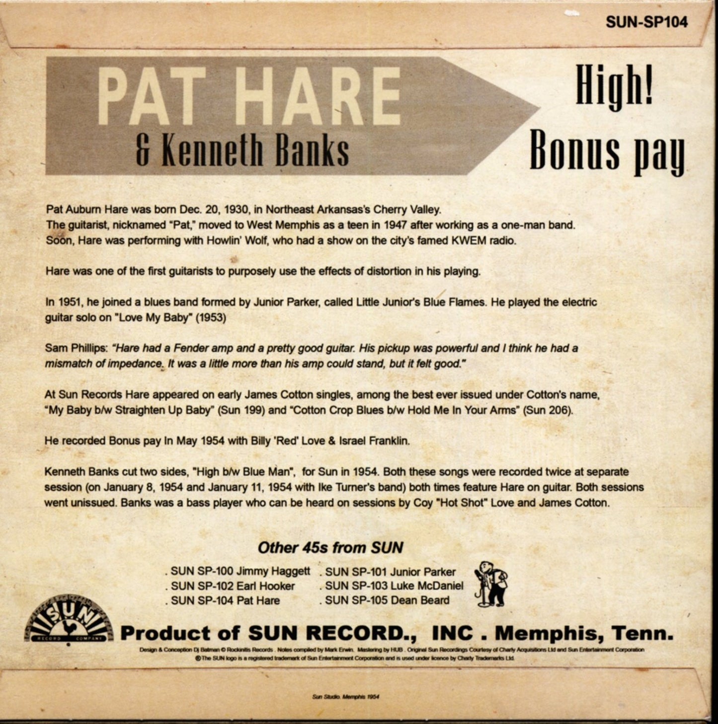 Single - Pat Hare - High!