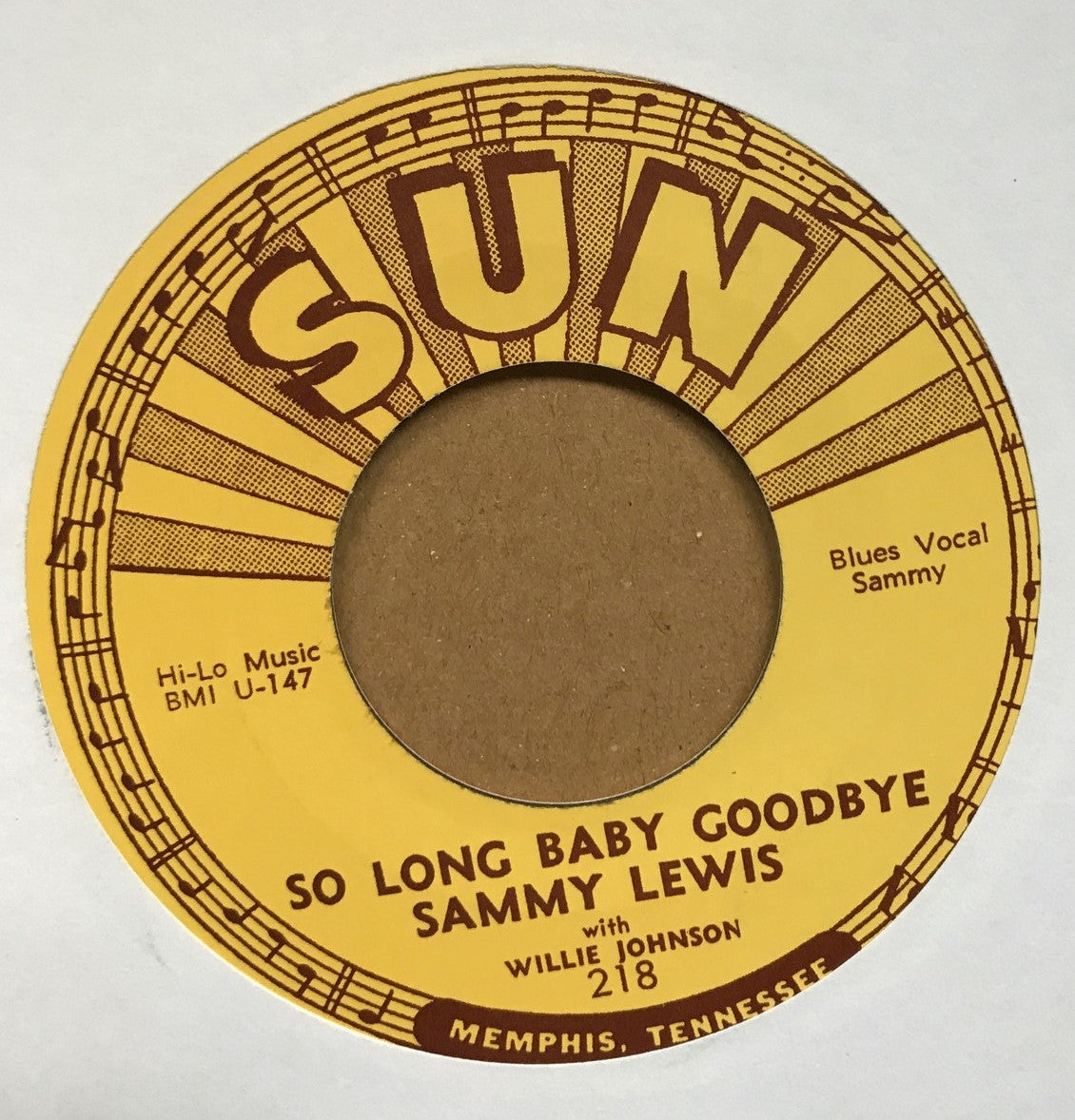 Single - Sammy Lewis - Feel So Worried / So Long Baby, Goodbye