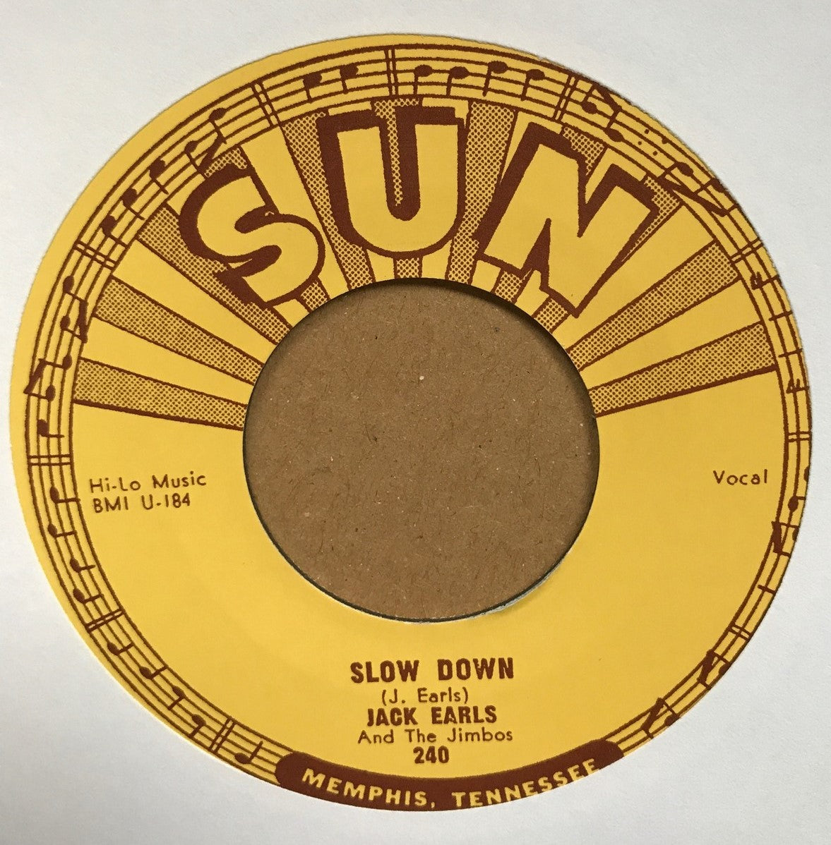 Single - Jack Earls - Slow Down / A Fool For Lovin’ You