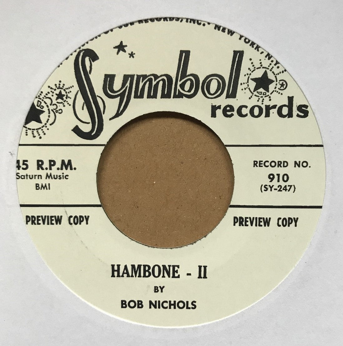 Single - Bob Nichols - Hambone 1 / Hambone 2