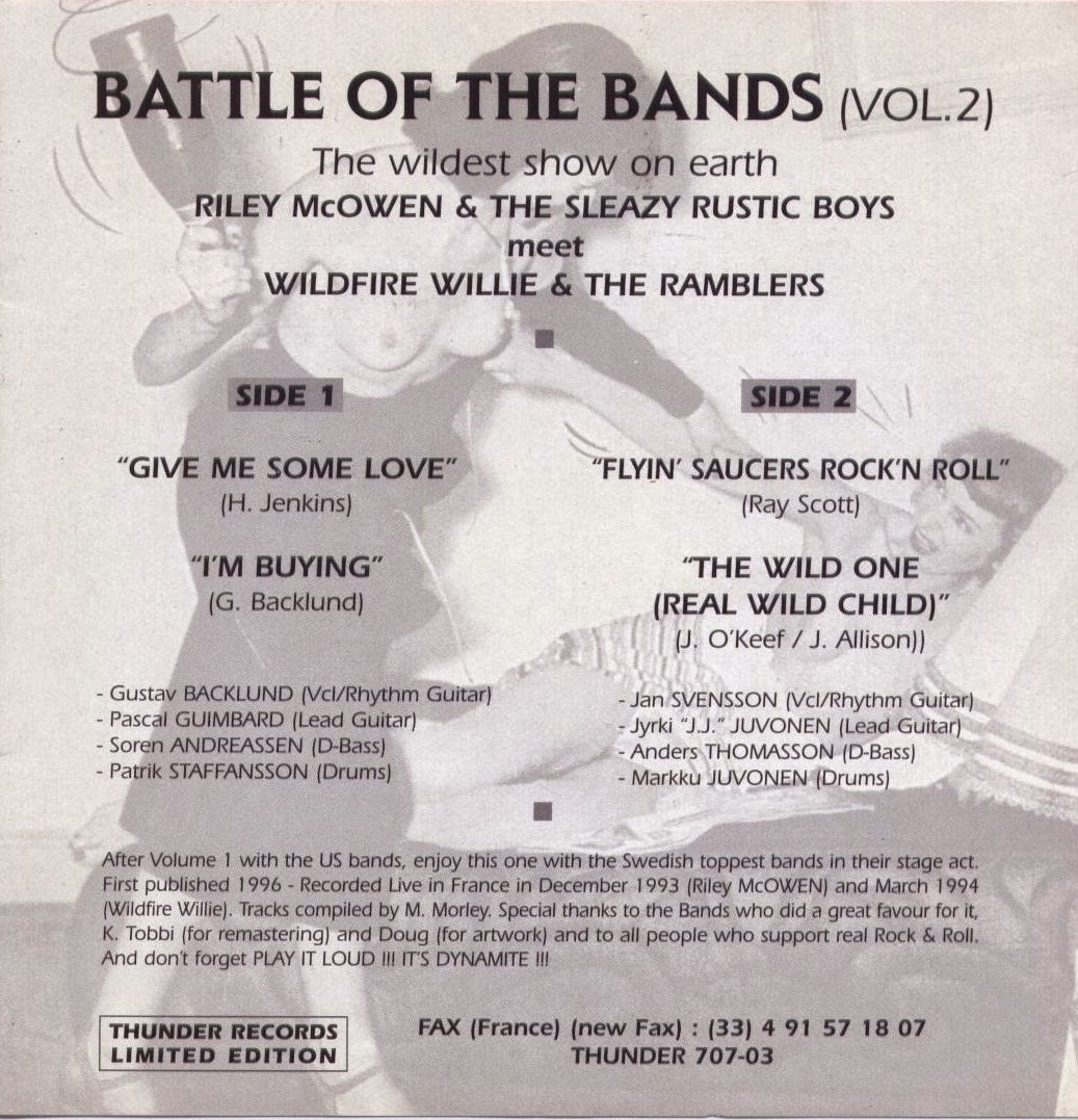 Single - VA - Battle Of The Bands, Wildfire Willie, Riley Mc Owen