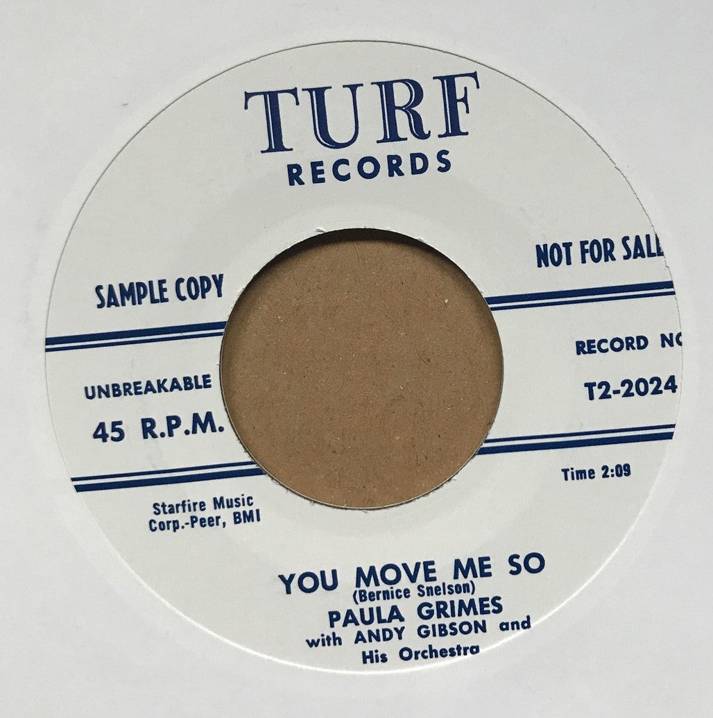 Single - Paula Grimes - It's Happenin' Baby; You Move Me So