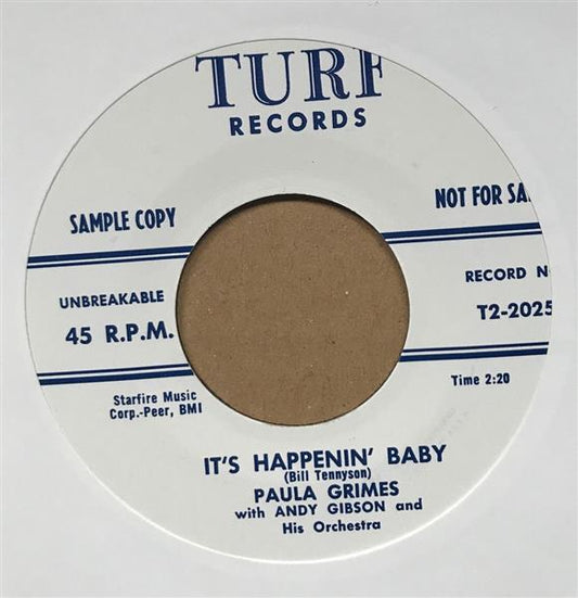 Single - Paula Grimes - It's Happenin' Baby; You Move Me So