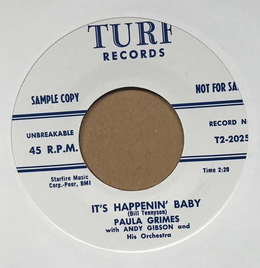 Single - Paula Grimes - It's Happenin' Baby; You Move Me So