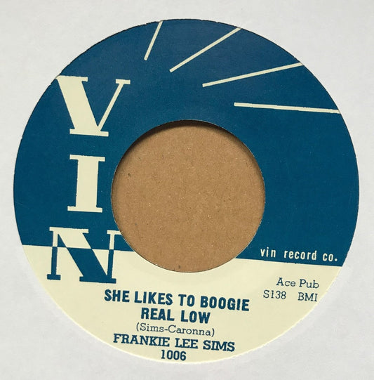 Single - Frankie Lee Sims - She Likes To Boogie Real Low , Well Goodbye Baby