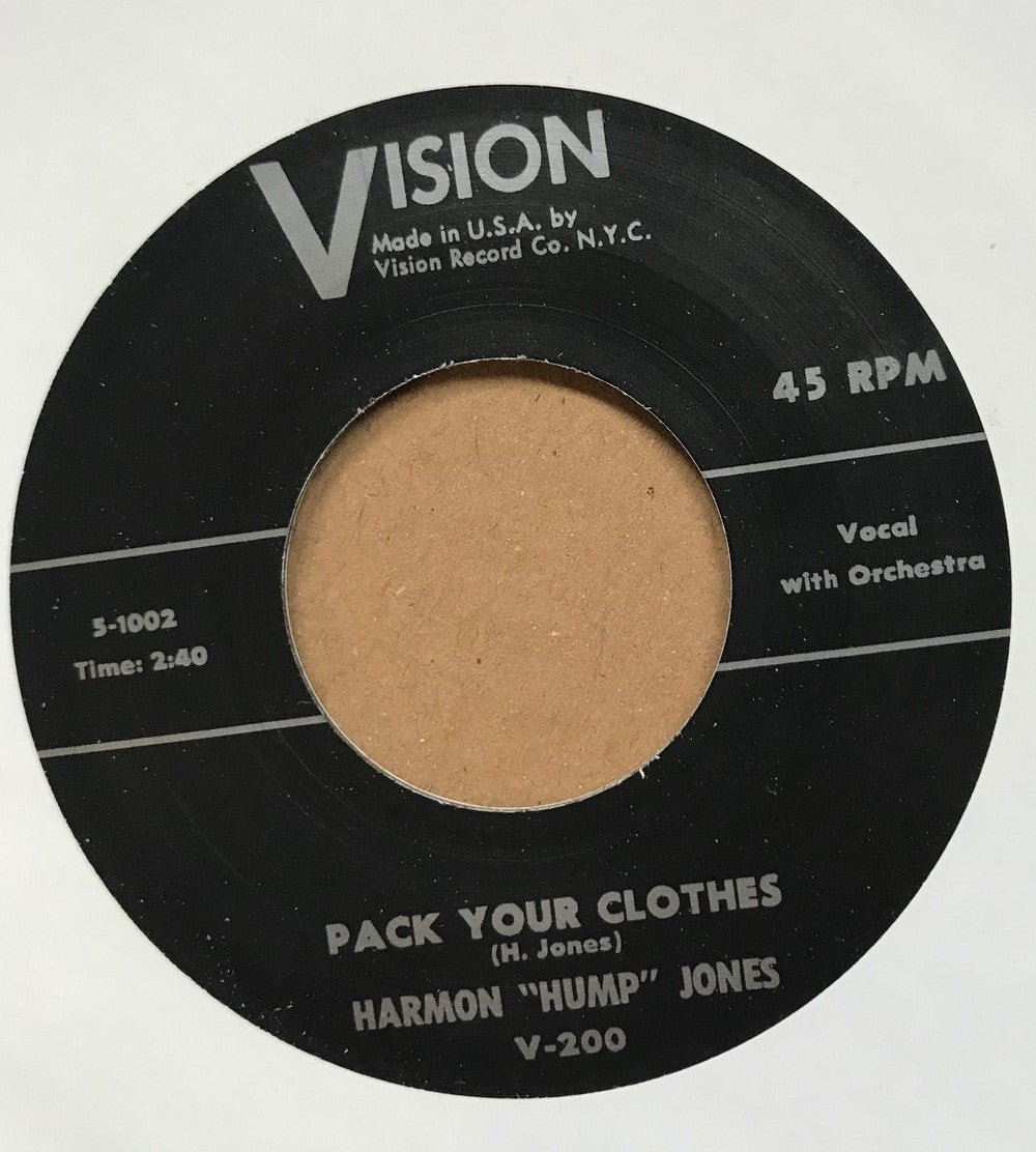 Single - Harmon 'Hump' Jones - Looking For My Baby / Pack Your Clothes