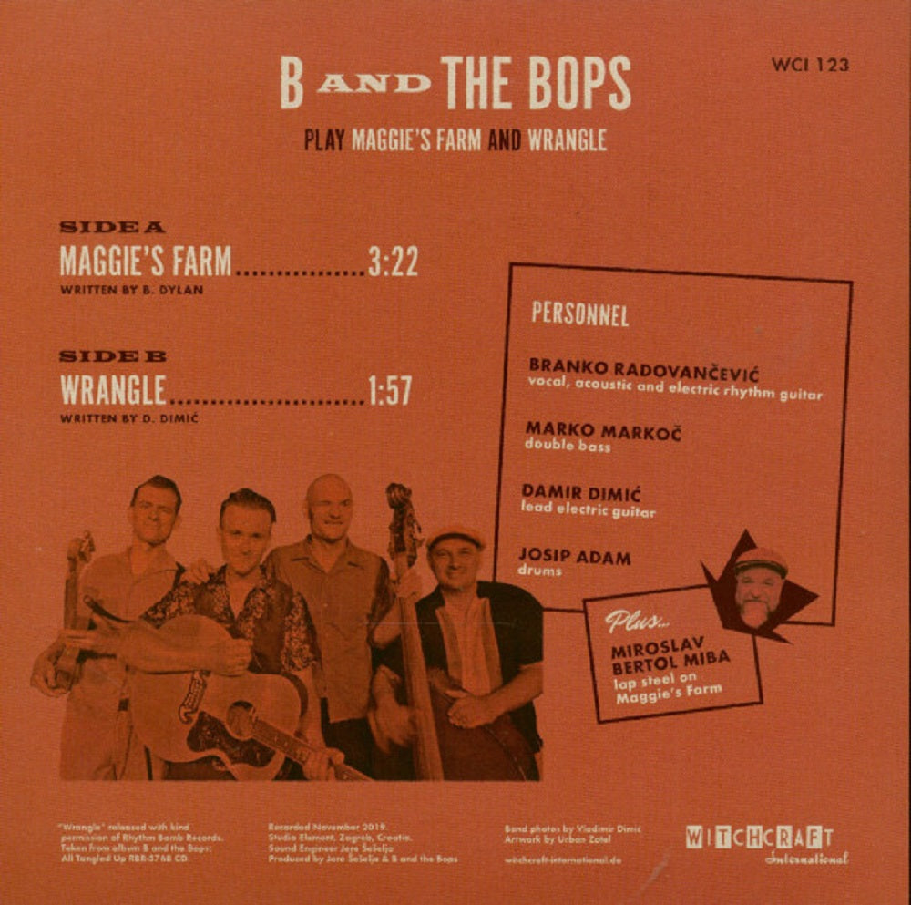 Single - B and the Bops - Maggie's Farm; Wrangle