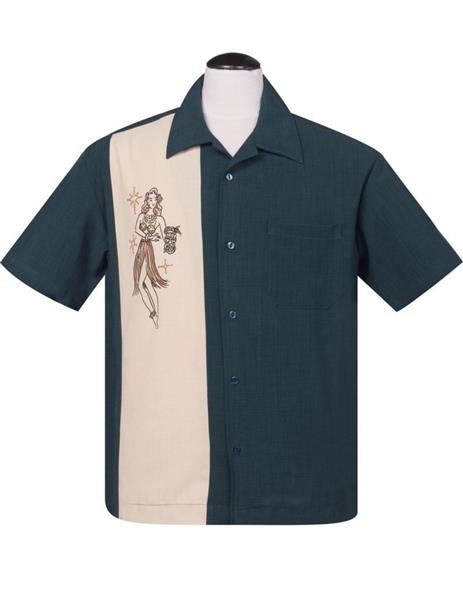 Steady-Hemd - Mai Tai Mirage Button Up, teal