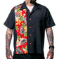 Steady-Shirt - Hibiscus Tiki Button Up Shirt - Black