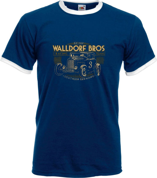 Ringer-Shirt - Walldorf Bros, Blau
