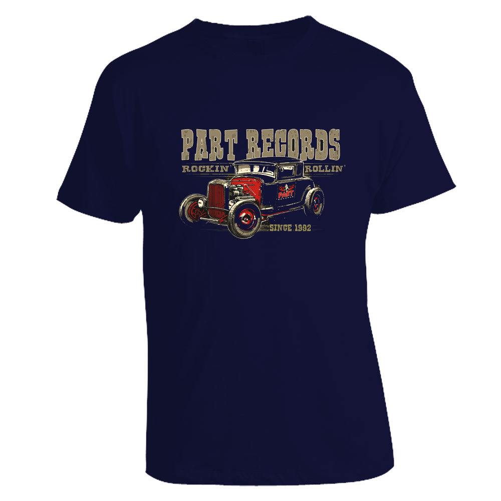 T-Shirt - Part Records Hot Rod, Blue