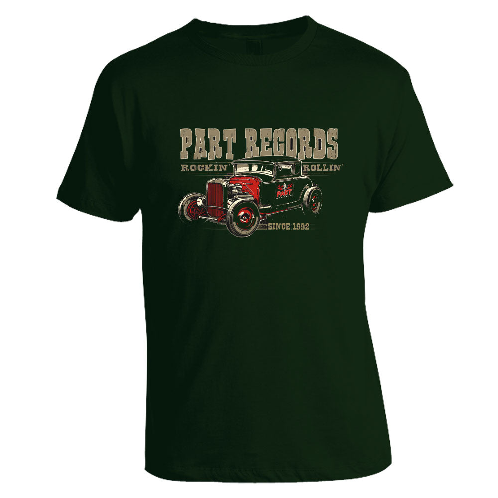 T-Shirt - Part Records Hot Rod, Grün