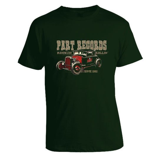 T-Shirt - Part Records Hot Rod, Grün