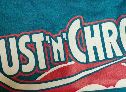T-Shirt - Rust'n'Chrome, Rot- Türkis