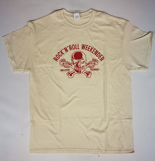 T-Shirt - Walldorf Weekender Skull, Creme
