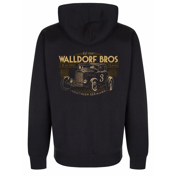 Zipper-Hoodie - Walldorf Bros, Schwarz
