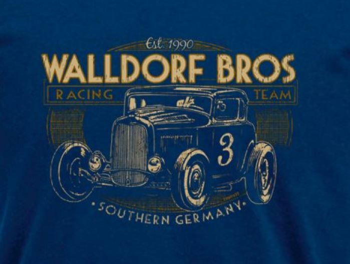 Ringer-Shirt - Walldorf Bros, Blue