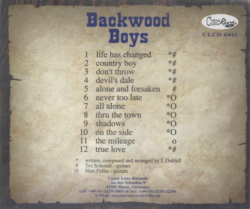 CD - Backwood Boys - Backwood Boys