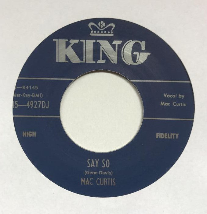 Single - Mac Curtis - If I Had Me A Woman / Say So