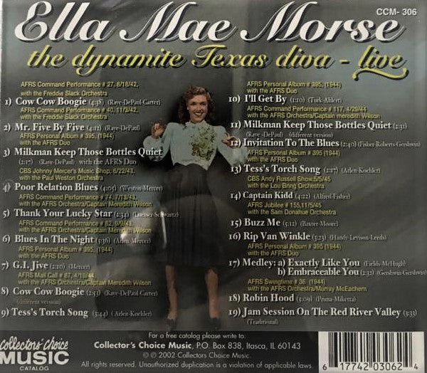 CD - Ella Mae Morse - The Dynamite Texas Diva Live