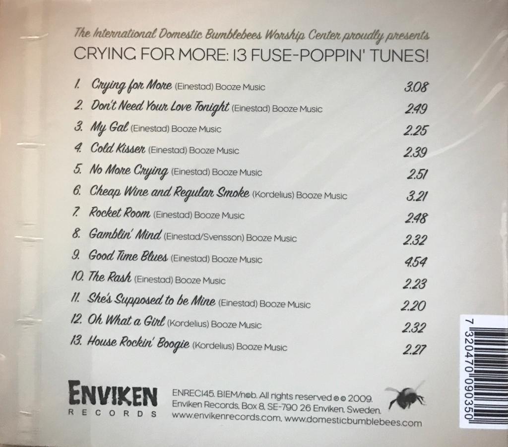 CD - Domestic Bumblebees - Crying For More