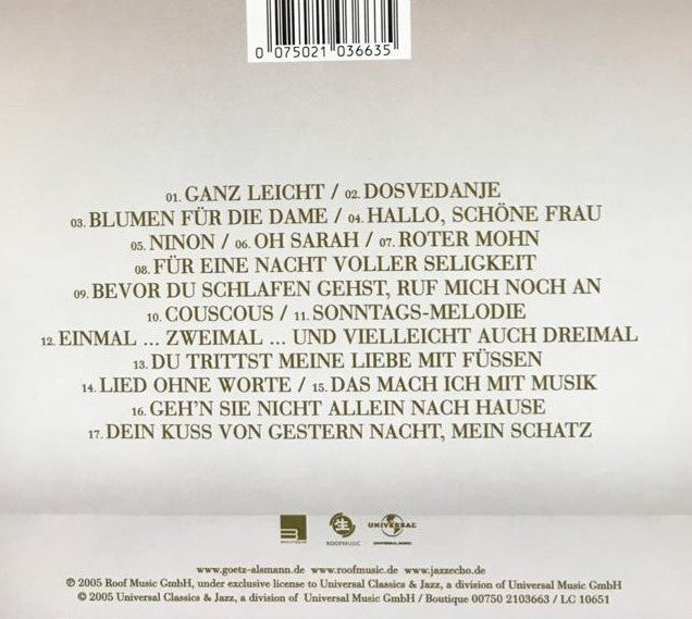 CD - Götz Alsmann - Kuss