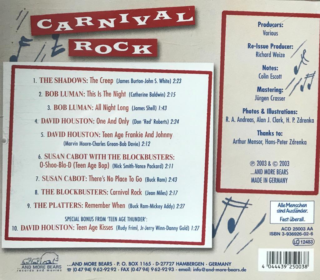 CD - VA - Carnival Rock - Original Soundtrack