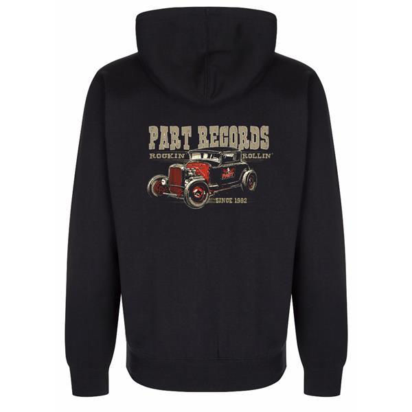 Zipper-Hoodie - Part Records Hot Rod, Schwarz