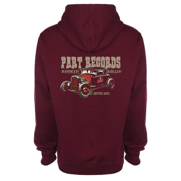 Zipper-Hoodie - Part Records Hot Rod, Bordeaux